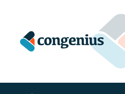 congenius logo design logo triangle triangular typography vector