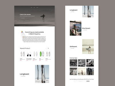 Black Frequency - Surfboard Website Design