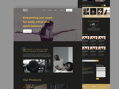 Gym Rats - Gym Fitness webstie eksploration black design fitness grey gym minimal sport uidesign website