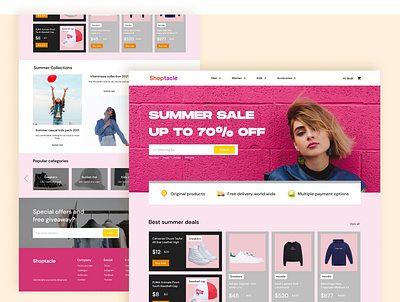 Shoptacle - Fashion E-Commerce Website Design Exploration app apps design design minimal ui uidesign ux web design website