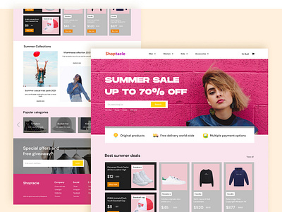 Shoptacle - Fashion E-Commerce Website Design Exploration