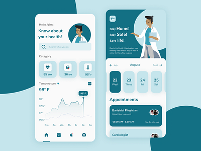 Health consulting App UI design