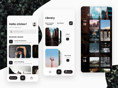 Photo Storage App UI design