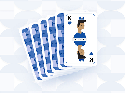 Play card Illustration ace card character characterillustration design dribbble figma illustration king minimal pattern playcard queen rummy vector