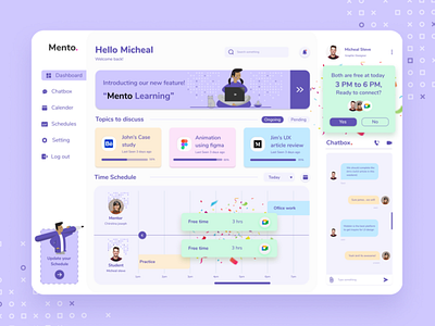 Mentor Scheduling Challenge challenge dashboard design figma illustration mentor minimal neat ui schedule ui ux