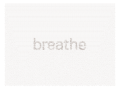 Breathe branding design dribbleweeklywarmup experimental font logo pixel typography vector
