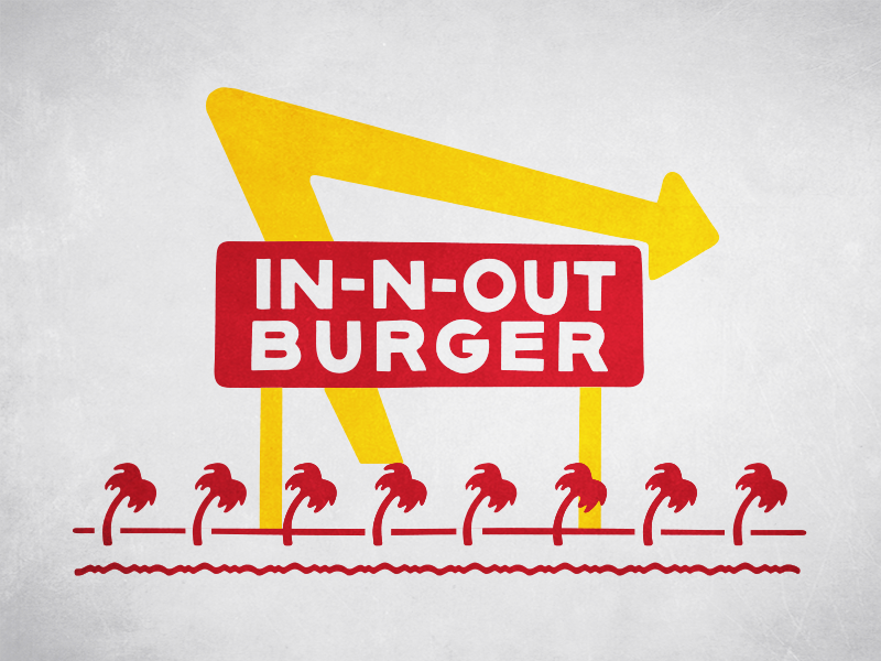In N Out Print by Katie Aronat on Dribbble