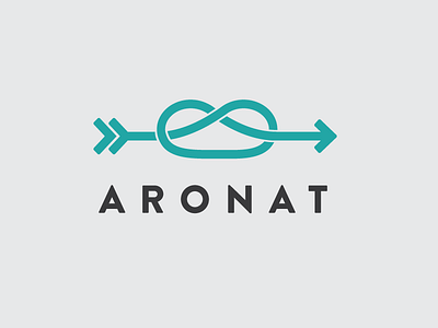 Aronat Logo arrow brand knot logo