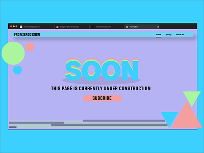 Coming Soon Page flat ui web website