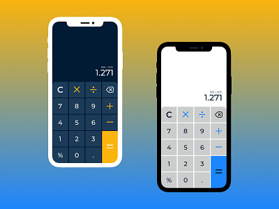 Day 04 - Calculator design flat minimal mobile ui