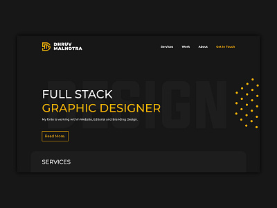 Personal Portfolio Landing Page Design