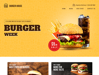 Burger Restaurant Web Template design web design web templates