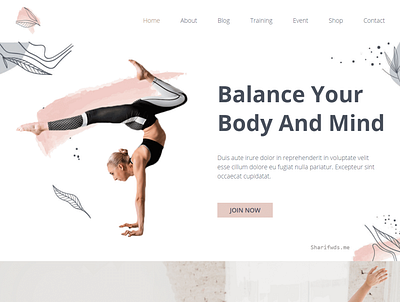 Yoga web design website wordpress design