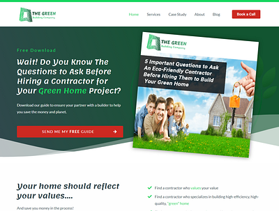 The Green Building- Landing Page ux web design web templates website design wordpress design