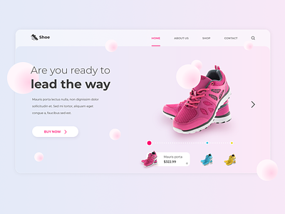 Shoe - interacted Landing page adobe xd animation design ecommerce illustration interacted user interface interaction landing landing page product shoe ui user interface web design web ui website website design