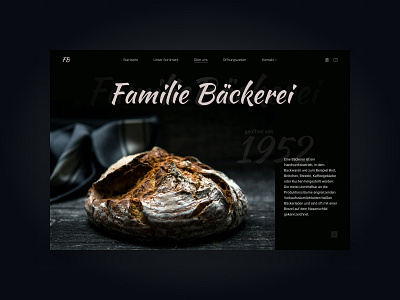 Website concept for a bakery.