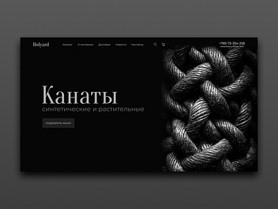 Landing page concept of online rope shop design rope ui web website