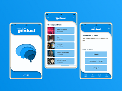 Mobile quiz app "I'm - genius"