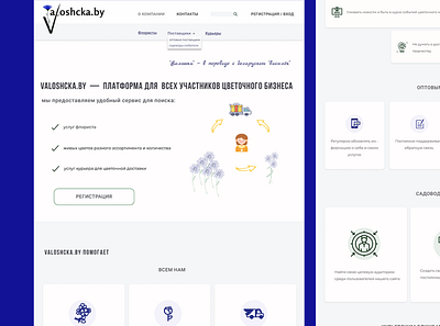 Floristic service web site branding design florist floristic service logo ui ux web design