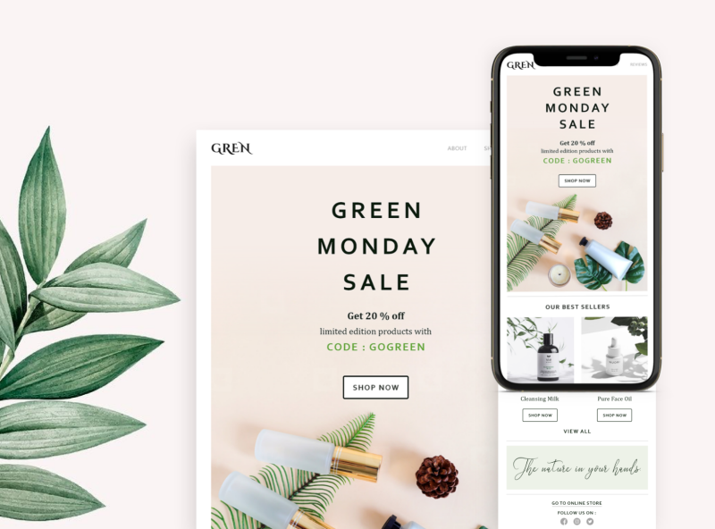 Email Template Design Green Monday by Kremena Todorova on Dribbble