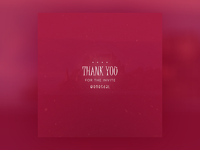 Thank You! dribbble first shot invitation thanks