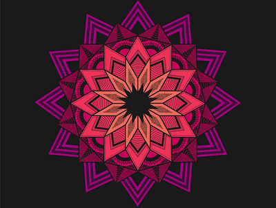 Mandala abstract art design illustration kitsch mandala vector