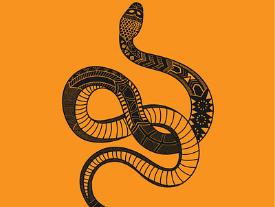 Snake abstract animation art design illustration kitsch minimal snake vector