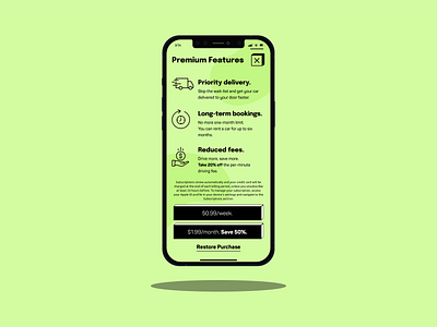 Drivee - App Paywall Screen adobe xd graphic design illustration interaction design product design typography ui user interface ux