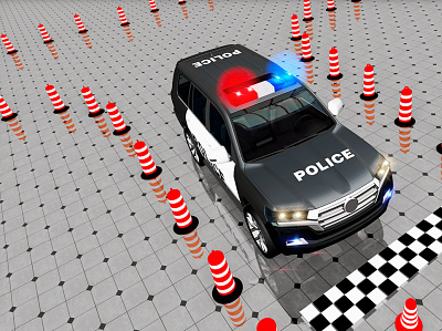 Modern Police Parking car game game art game graphic game gui game hud gui parking games racing game