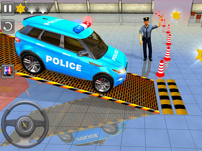 Modern Police Parking action game car game game art game graphic game graphics game hud parking games racing render screenshot