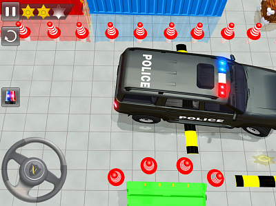 Modern Police Parking action game car game game art game graphic game graphics game gui game hud parking games racing screenshot
