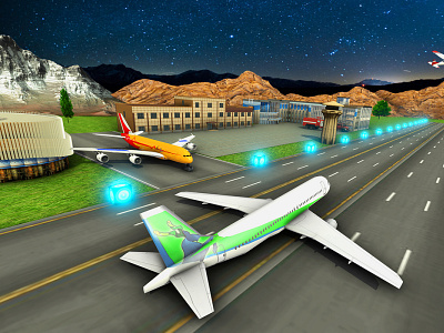 Airplane Flight Adventure airplane pilot flighter airplane simulator game design game graphic game graphics game gui icon racing render screenshot ui