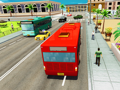Smart Bus Driving Adventure action game bus driving bus simulator game game art game graphic game graphics icon racing render screenshot