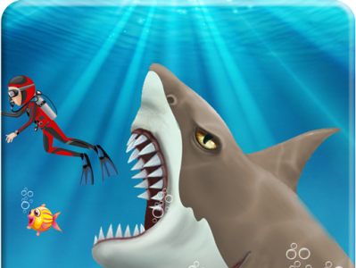 An Angry Shark Life (Game Graphic ) car game game art game graphic game graphics icon render screenshot sea games shark attack