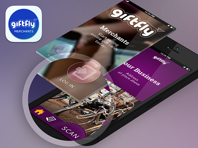 UI :: GiftFly :: Merchant App app b2b business giftcards iphone mobile mockup ux