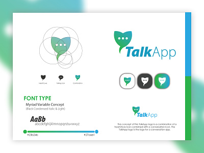 TalkApp logo Design
