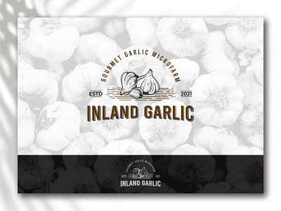 Inland Garlic Logo Design branding classic logo design designer logo emblem logo farm logo garlic hand draw logo illustration ilustration logo logo logo design logo home logo inspiration nature logo onion logo unique logo vintage logo