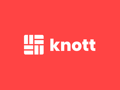 Knott app branding concept icon logo
