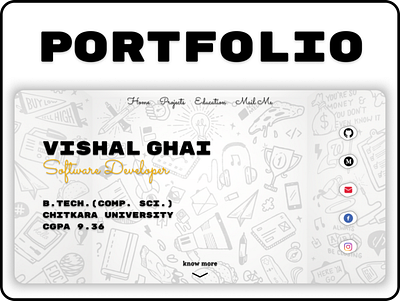 PortFolio - II branding design designer graphic design pattern portfolio ui web design web portfolio website website design