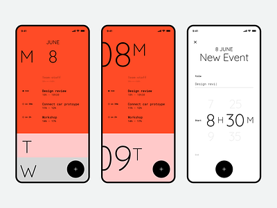 Mobile Calendar app concept calendar calendar app calendar ui daily ui minimal