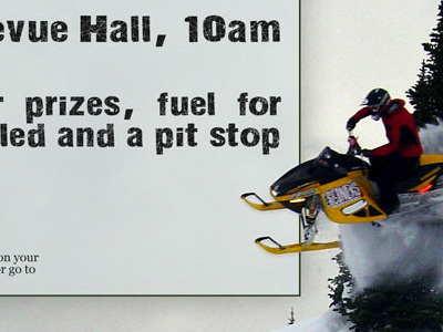 Poster Snow Mobile Rally 2012 sled snow snowmobile