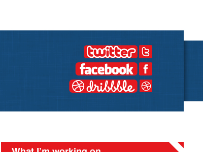 Social Icons blue icons red