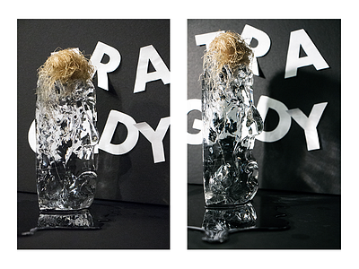 Trump's Global Warming carving cornhair experimental ice melting photography tragedy trump
