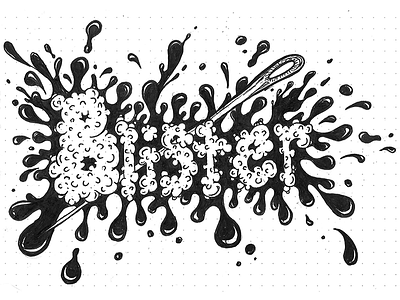 Blister barcelona black doodle handmade illustraion ink moleskin travel type
