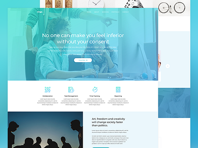 Vinge corporate design designer portfolio psd studio template themeforest ui ux web website