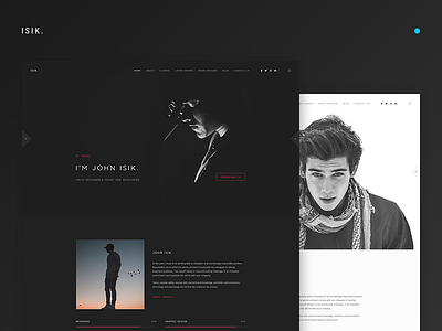 ISIK. — Creative Personal Portfolio PSD Template bootstrap clean creative dark elegant minimal modern one page personal portfolio professional psd psd template resume ui ux vcard web design website