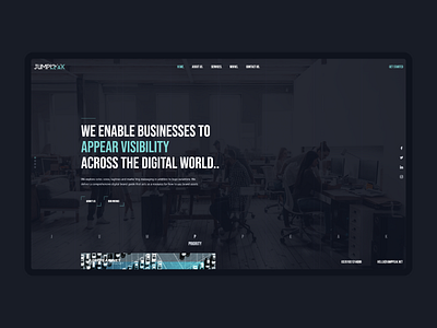 Jumppeak. agency clean dark dark ui design modern ui ux web web design website