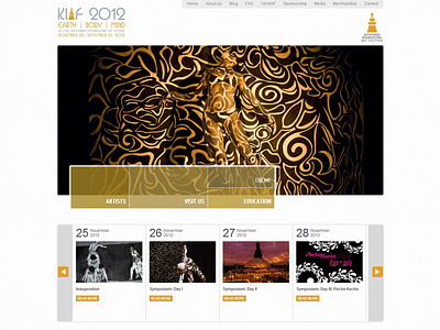 Website for Kathmandu International Art Festival. website