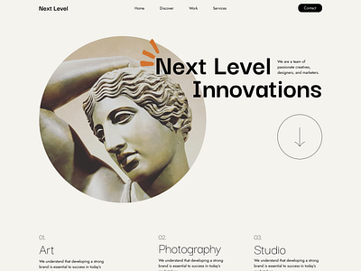 Concept website for an Art Studio