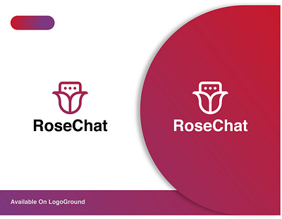 Rose Chat Logo 3d app box branding chat design entertainment flower general graphic design icon illustration logo media message motion graphics nature plant rose ui